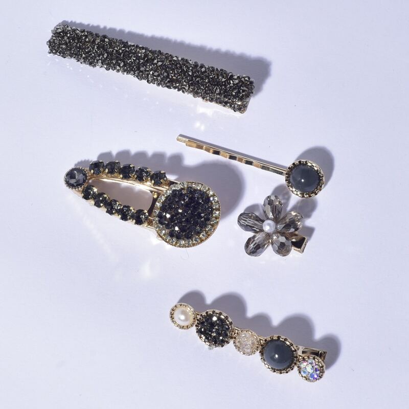 

5pcs Rhinestone Hair Clip, Multicolor