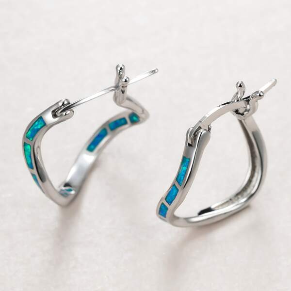 

Irregular Hoop Earrings, Silver