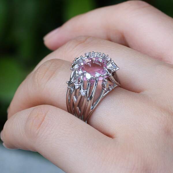 

Crystal Decor Ring, Pink