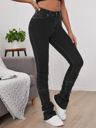 High Waist Stacked Jeans