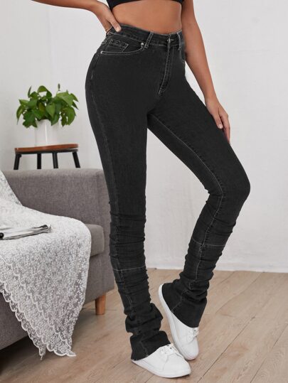 High Waist Stacked Jeans