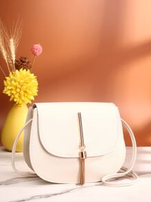 Túi đeo chéo Tua màu trơn - Màu be - Xem 2