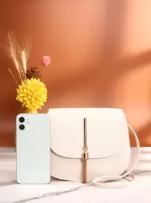 Túi đeo chéo Tua màu trơn - Màu be - Xem 4