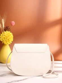 Túi đeo chéo Tua màu trơn - Màu be - Xem 5