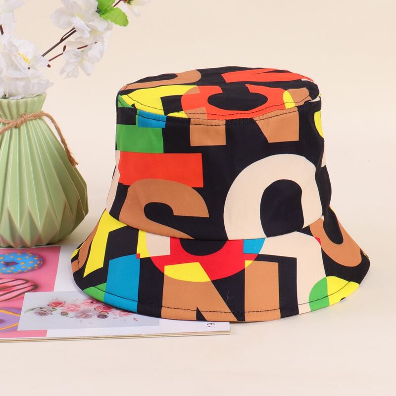 

Letter Graphic Bucket Hat, Multicolor
