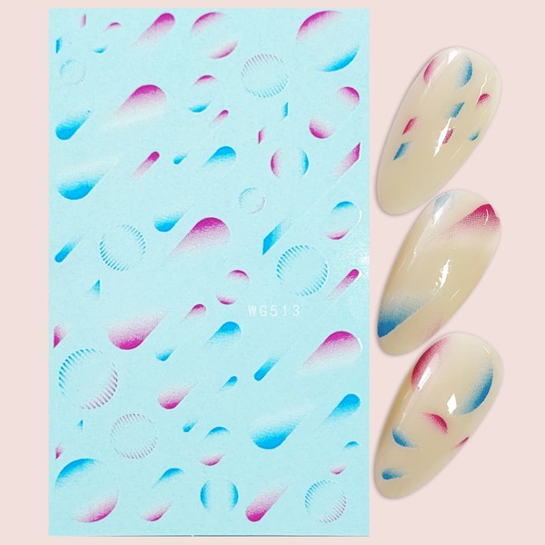 

1sheet Ombre Nail Sticker, Multicolor