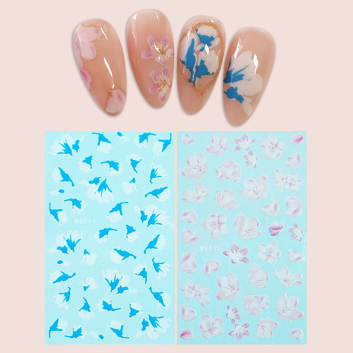 

2sheets Ombre Nail Sticker, Multicolor