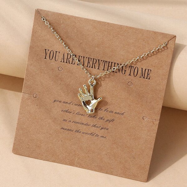 

Hand Pendant Necklace, Gold