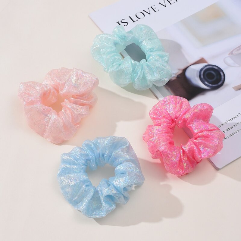 

3pcs Random Glitter Scrunchie, Multicolor