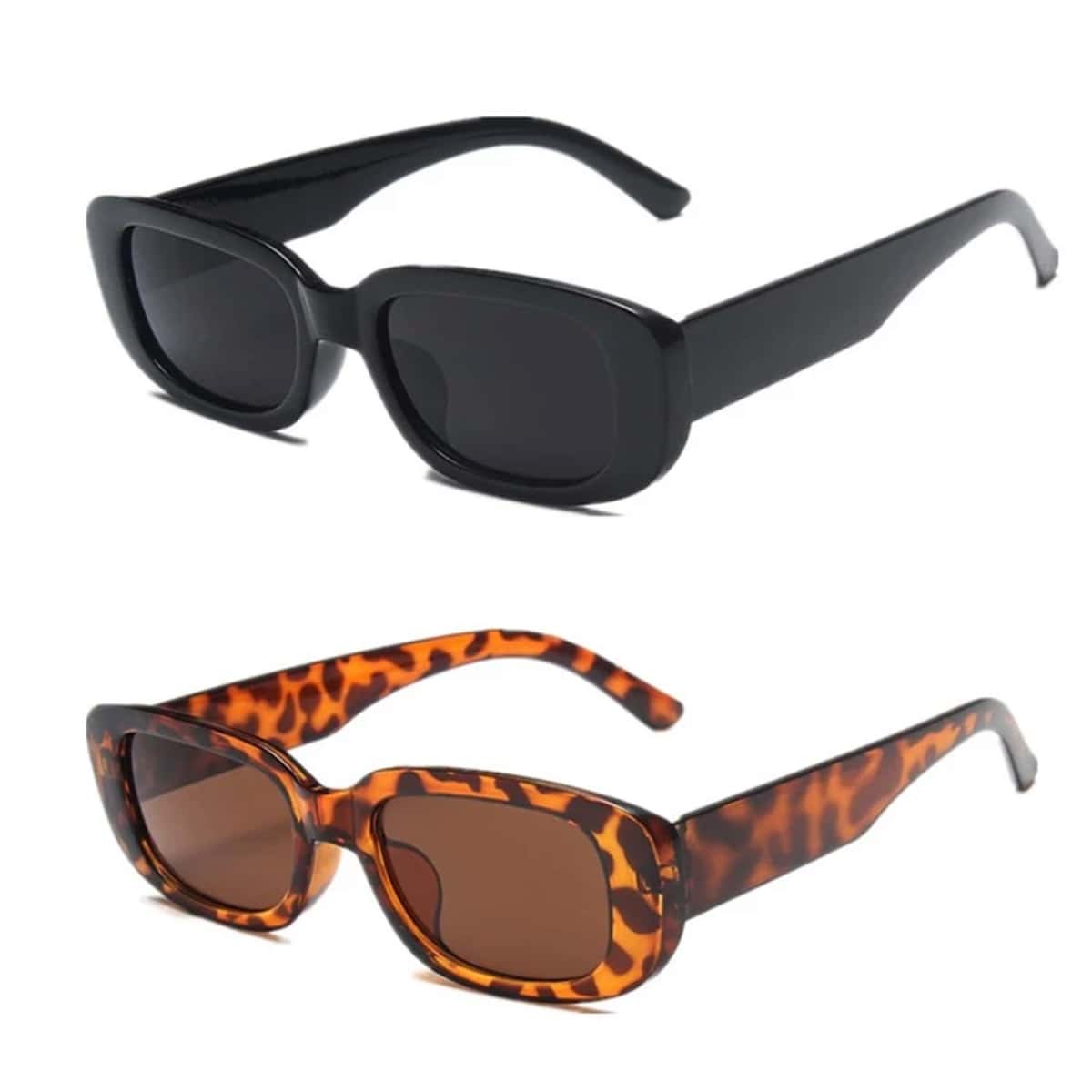 

2pairs Rectangle Frame Sunglasses