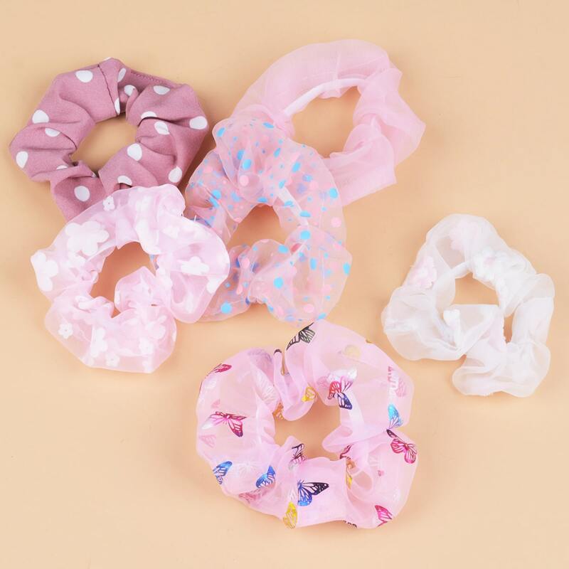 

6pcs Butterfly Pattern Scrunchie, Multicolor