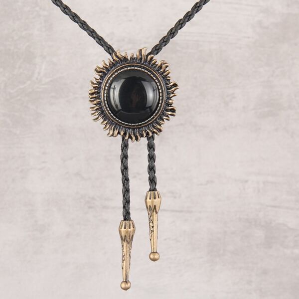 

Men Braided Necklace, Bronze