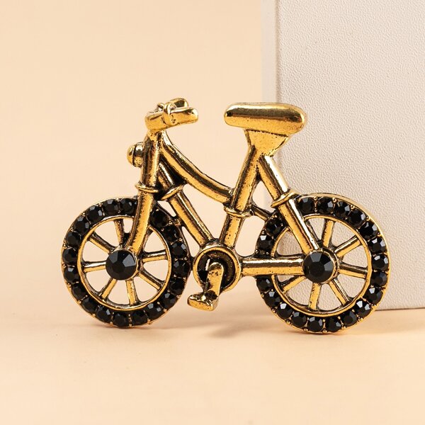 

Bicycle Decor Brooch, Gold