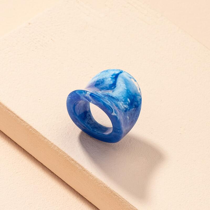 

1pc Resin Ring, Blue