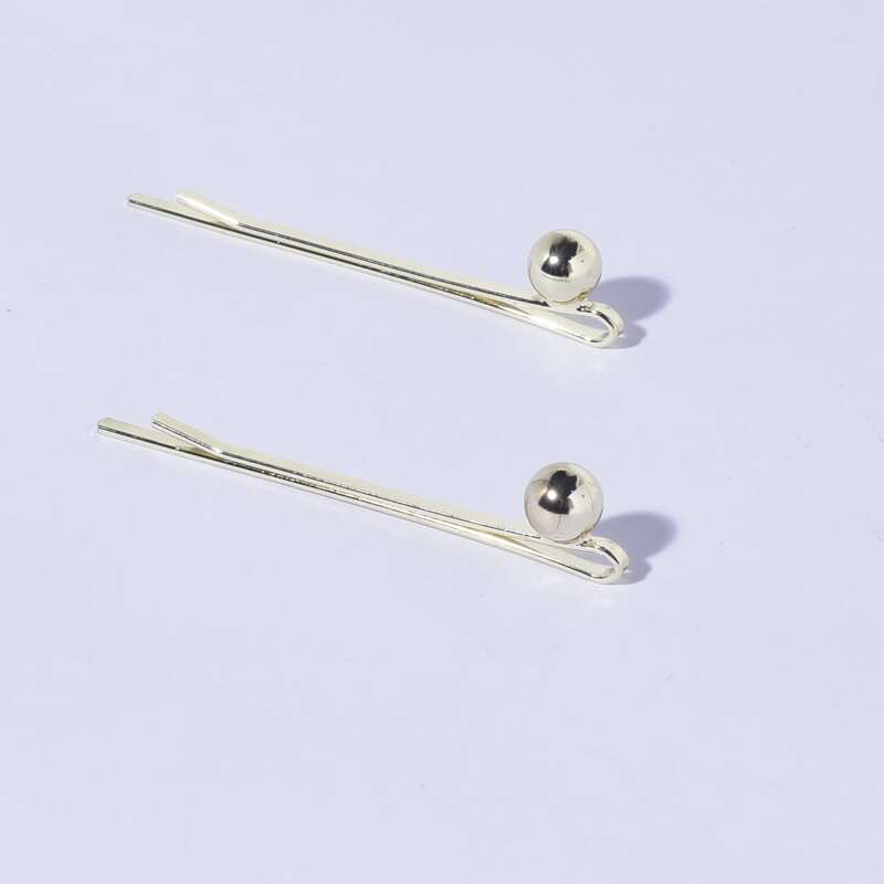

2pcs Minimalist Hair Clip, Champagne