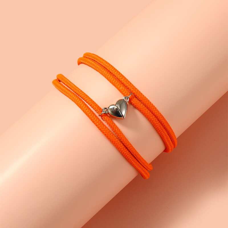 

2pcs Magnetic Couple Bracelet, Orange
