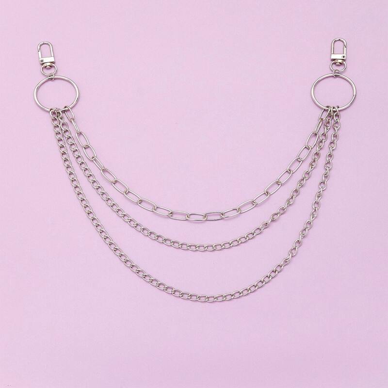 

Minimalist Layered Pant Chain, Silver