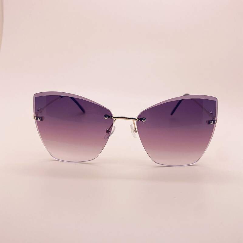 

Cat Eye Rimless Sunglasses