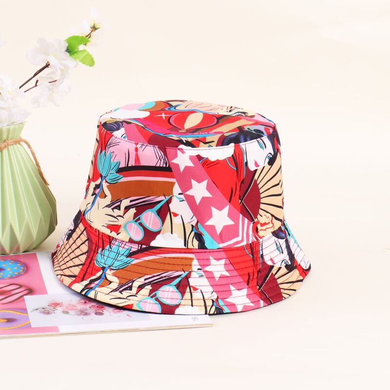 

Figure Graphic Bucket Hat, Multicolor