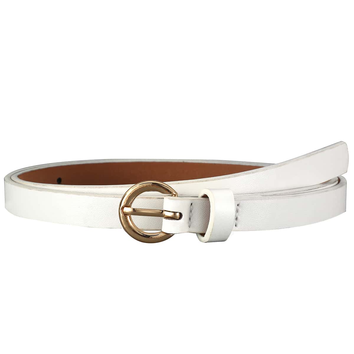

Simple Buckle Belt, White
