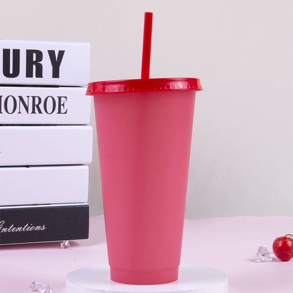 

1pc Cold Discolored Tumbler, Red