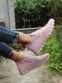 女式繫帶裝飾公路跑鞋