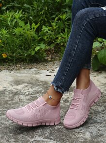 女式繫帶裝飾公路跑鞋