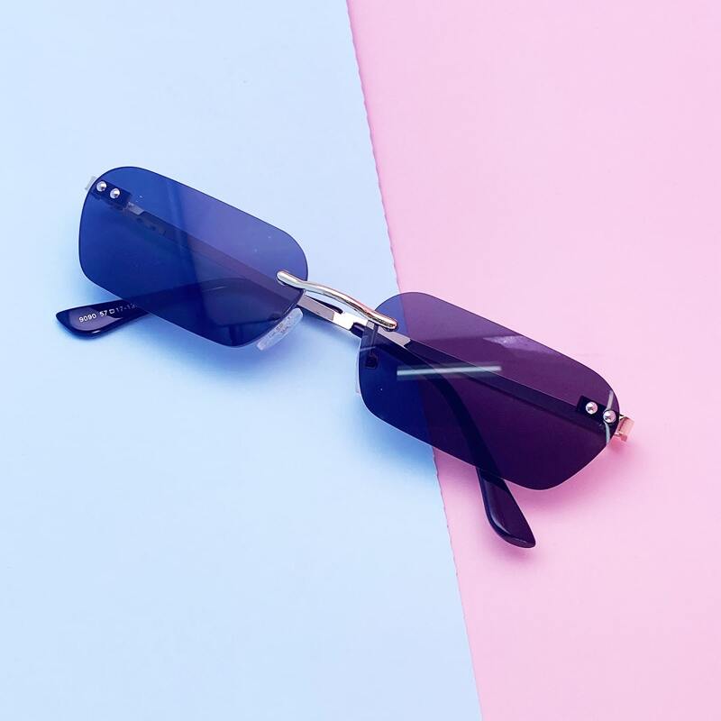 

Rimless Rectangle Frame Sunglasses
