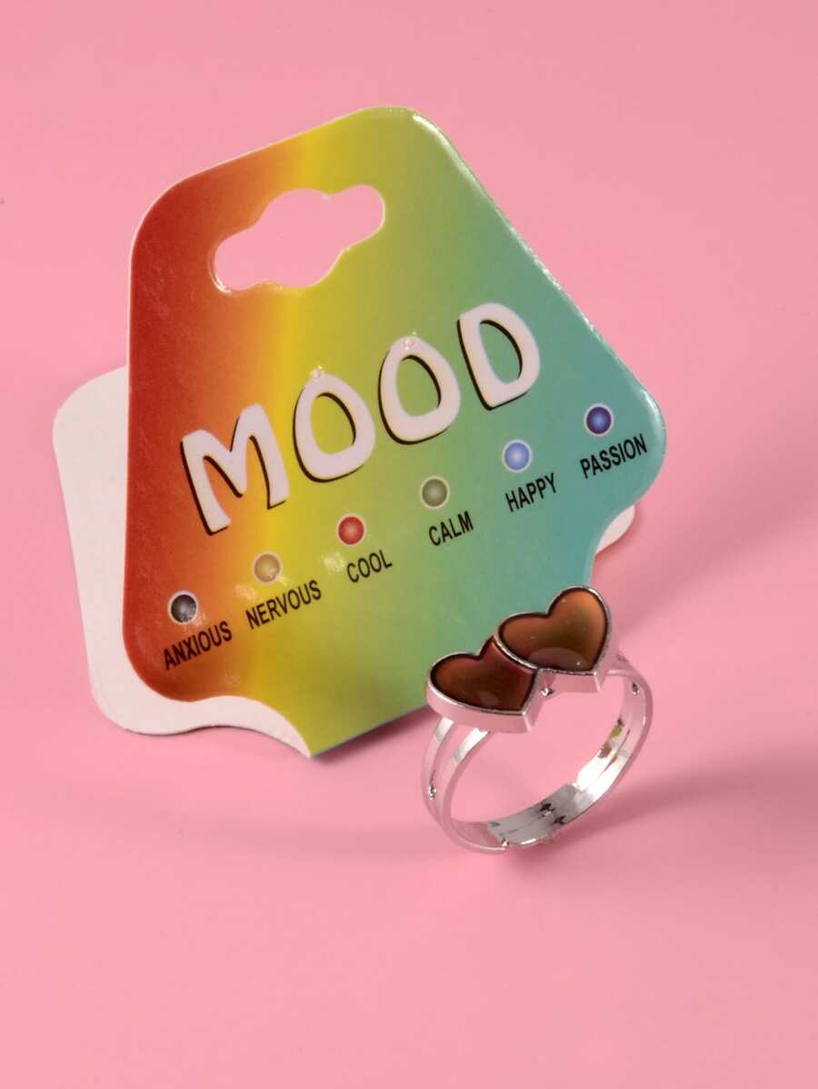 Nhẫn trang trí trái tim - Bạc - Xem 1