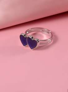 Nhẫn trang trí trái tim - Bạc - Xem 3