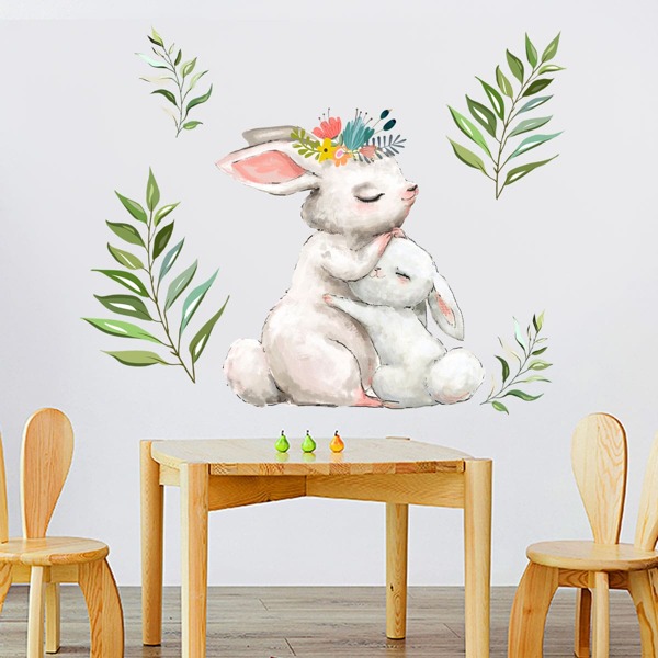 

Rabbit Print Kids Wall Sticker, Multicolor