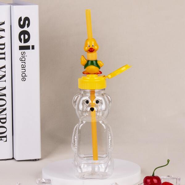 

1pc Cartoon Design Tumbler, Yellow