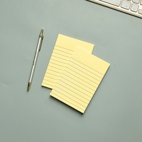 

1pc Horizontal Line Sticky Note, Yellow