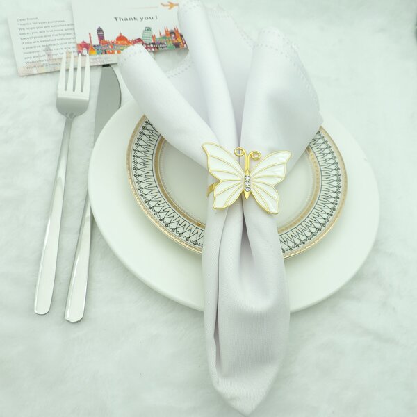 

4pcs Butterfly Napkin Ring, Multicolor
