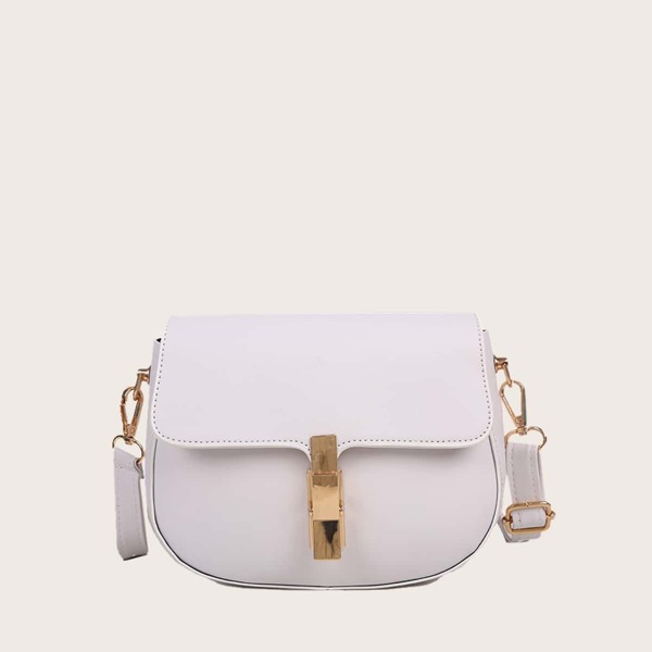 

Minimalist Flap Saddle Bag, White
