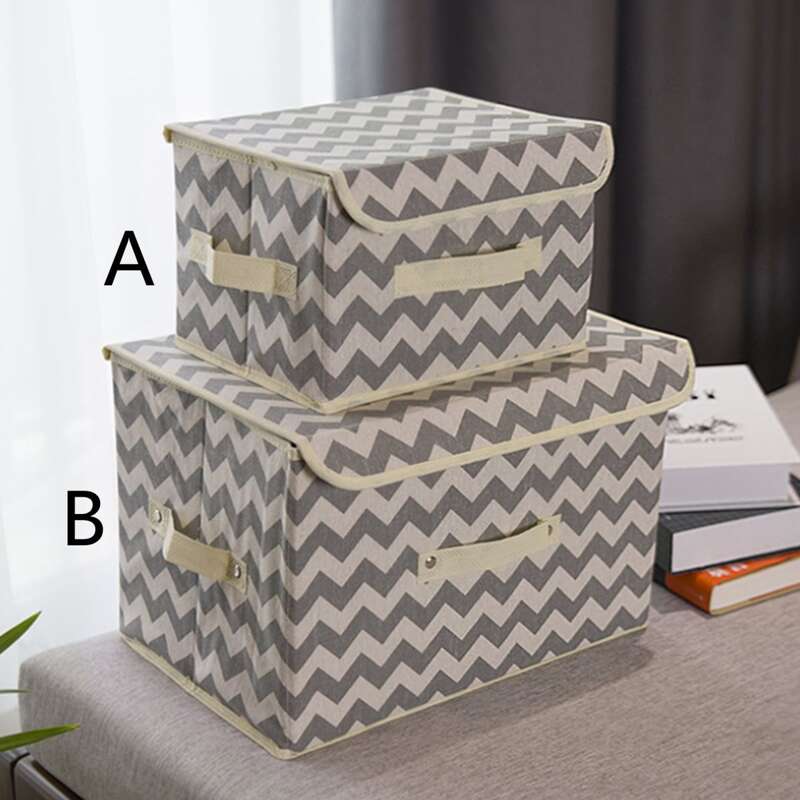 

1pc Chevron Pattern Storage Box, Multicolor