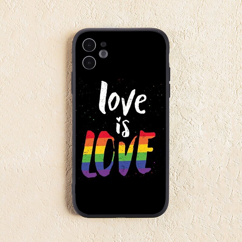 

LGBT Letter Graphic Phone Case, Multicolor