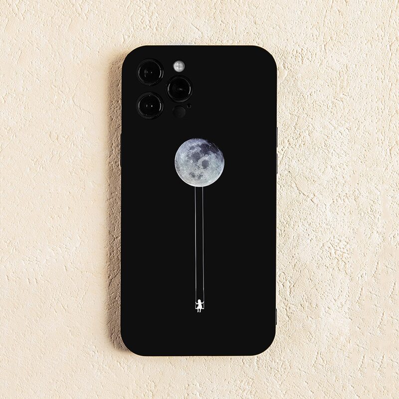 

Moon Pattern Phone Case, Multicolor