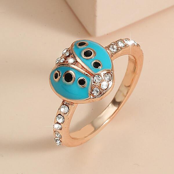 

Rhinestone Decor Ring, Blue