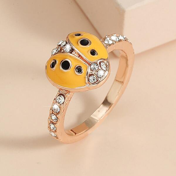 

Rhinestone Decor Ring, Yellow