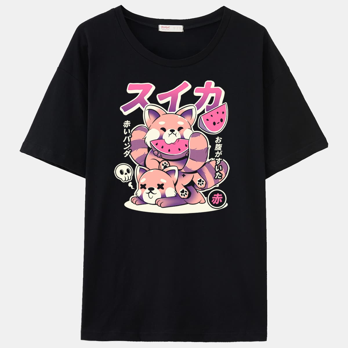 

Cartoon Graphic Oversized Tee, Black