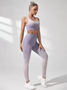 Seamless Ombre Sports Set - Multicolor - View 4