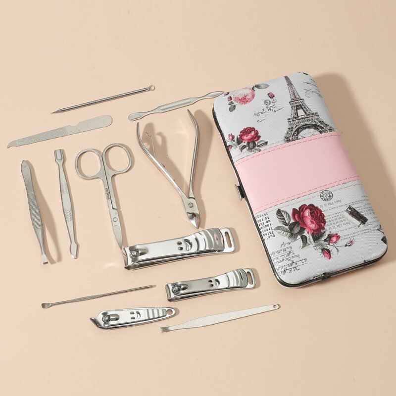 

Nail Clipper Set 12pcs With Case, Silver