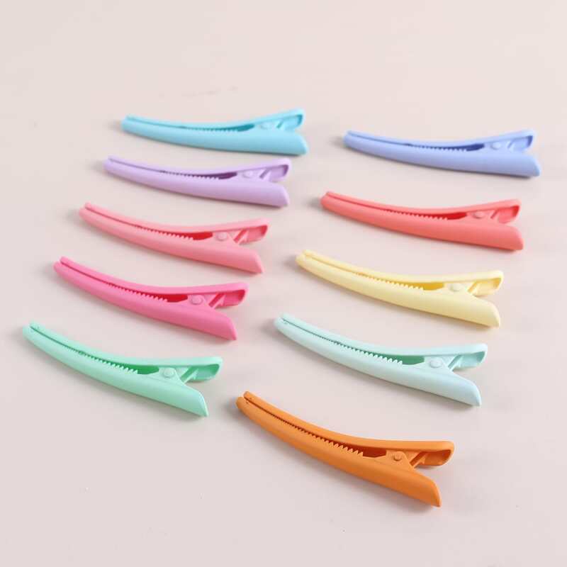 

10pcs Solid Alligator Hair Clip, Multicolor