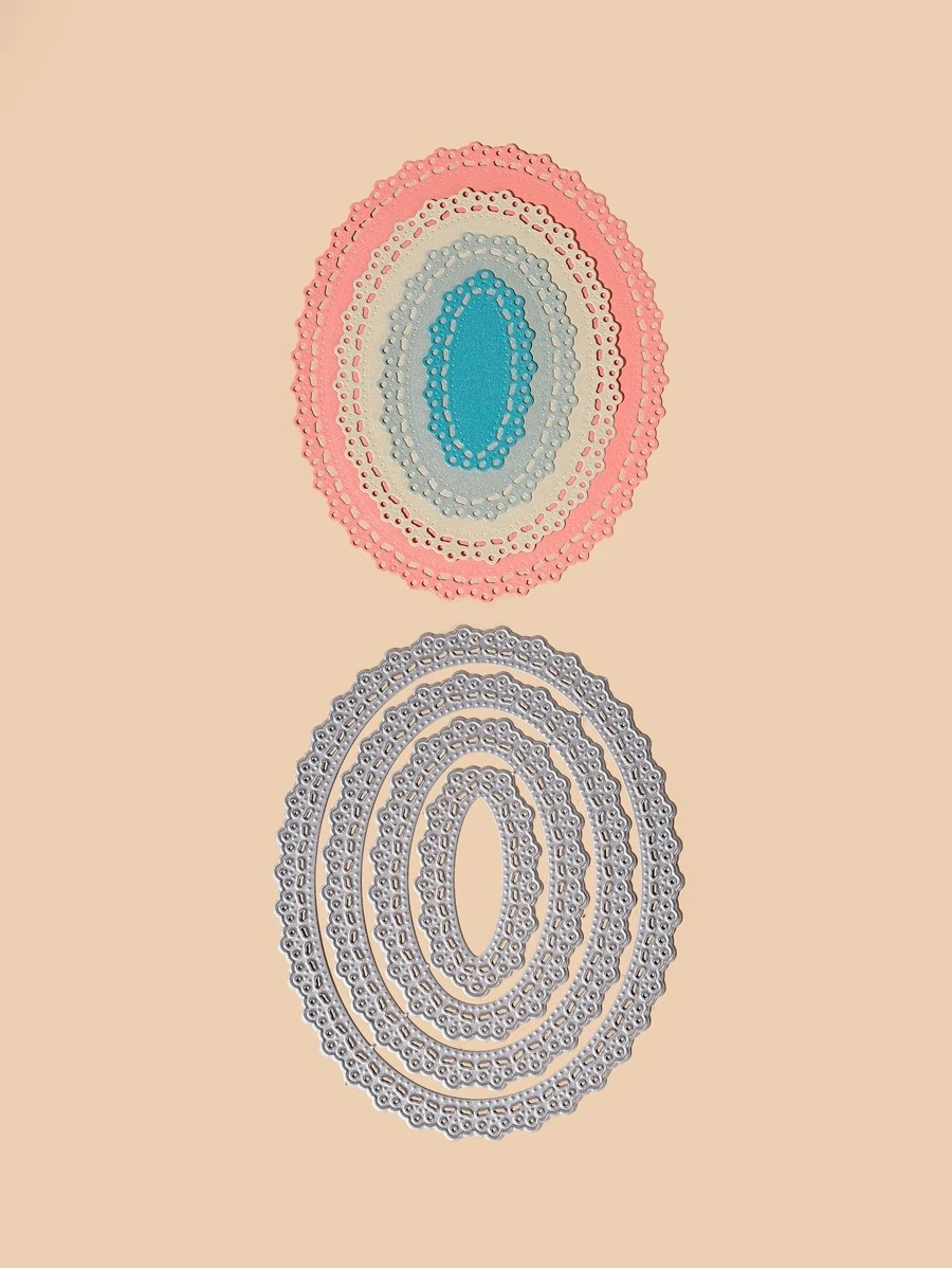 1 pieza truquel de corte oval - Plateado - Ver 1