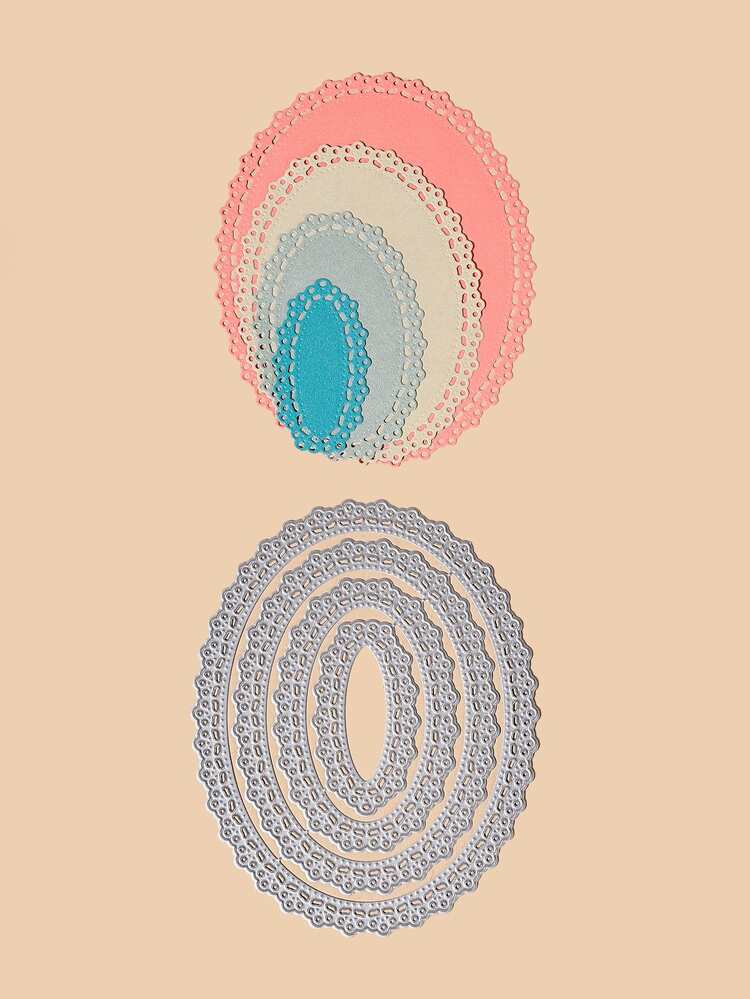 1 pieza truquel de corte oval - Plateado - Añade 2