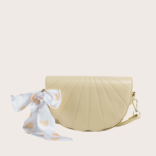 

Twilly Scarf Decor Crossbody Bag, Yellow