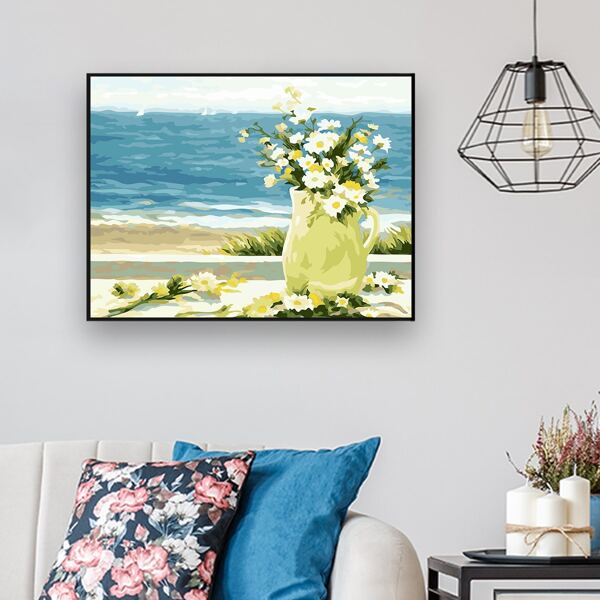 

Flower Print Diamond Painting Without Frame, Multicolor