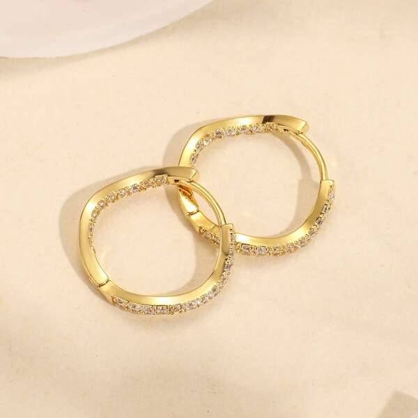 

Gold Plated Zircon Earrings