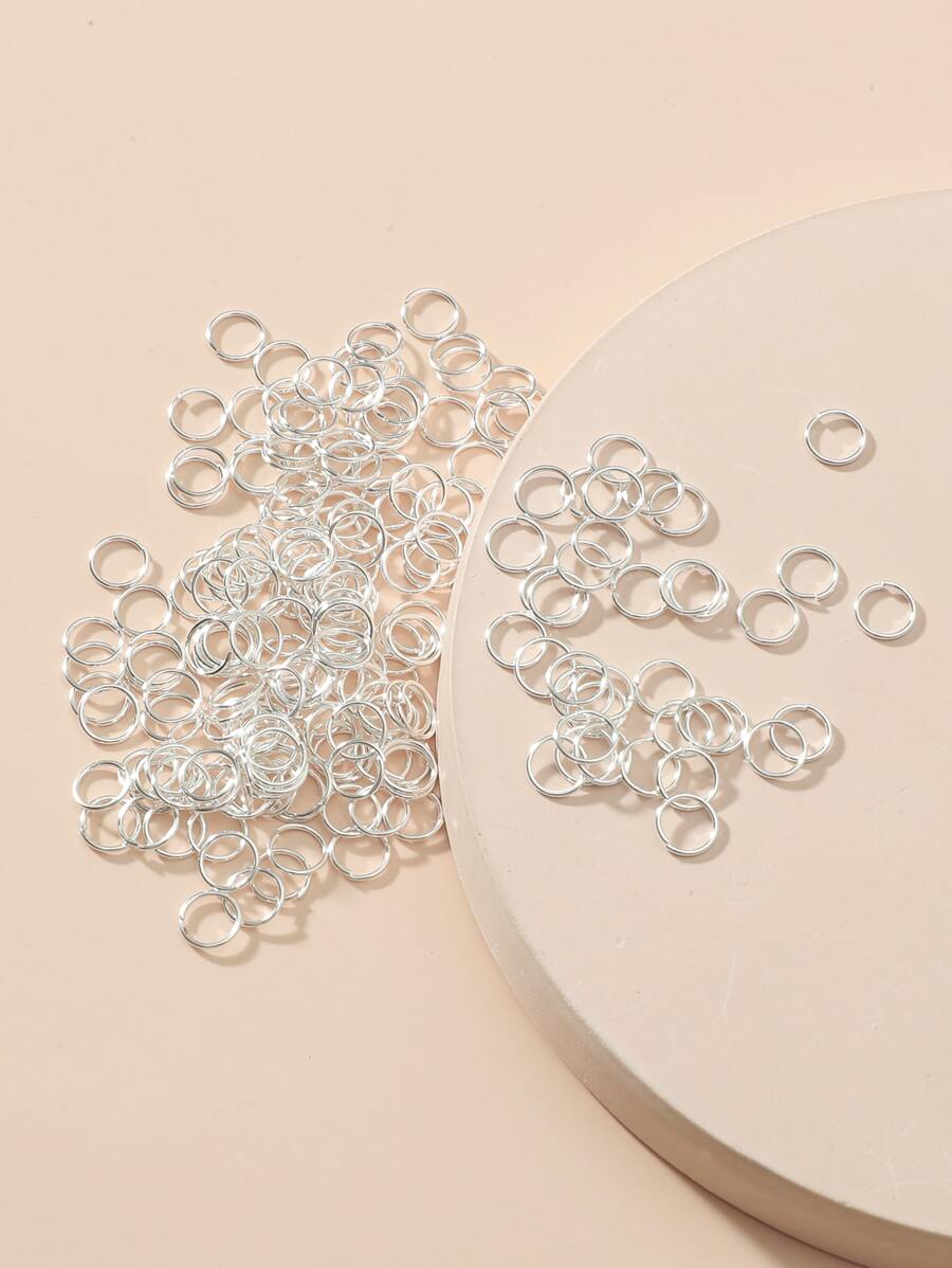 1 gói mở nhảy nhẫn để làm đồ trang sức và sửa chữa vòng cổ - Bạc - Xem 1